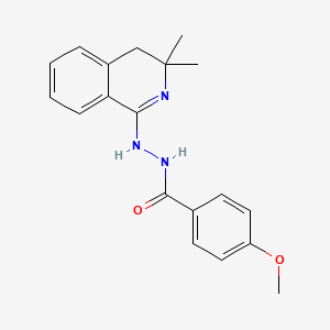 molecular formula C19H21N3O2 B5628689 N'-(3,3-dimethyl-3,4-dihydro-1-isoquinolinyl)-4-methoxybenzohydrazide 