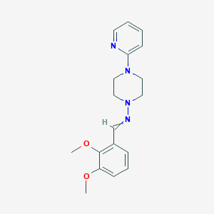 molecular formula C18H22N4O2 B5628699 N-(2,3-dimethoxybenzylidene)-4-(2-pyridinyl)-1-piperazinamine 