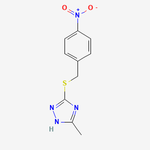 molecular formula C10H10N4O2S B5628700 3-methyl-5-[(4-nitrobenzyl)thio]-4H-1,2,4-triazole 