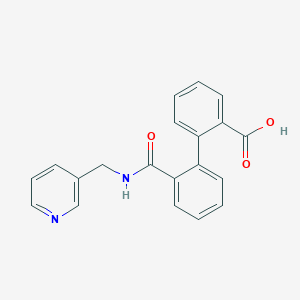molecular formula C20H16N2O3 B5628721 2'-{[(3-pyridinylmethyl)amino]carbonyl}-2-biphenylcarboxylic acid 