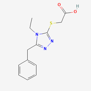 [(5-benzyl-4-ethyl-4H-1,2,4-triazol-3-yl)thio]acetic acid