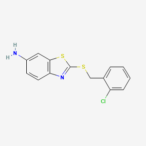 molecular formula C14H11ClN2S2 B5628752 2-[(2-chlorobenzyl)thio]-1,3-benzothiazol-6-amine 