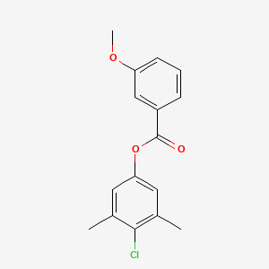 molecular formula C16H15ClO3 B5628768 4-chloro-3,5-dimethylphenyl 3-methoxybenzoate 