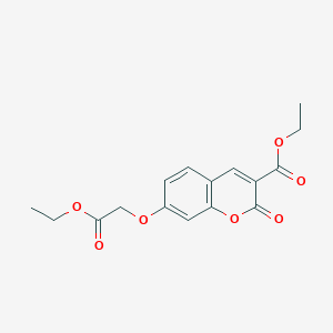 molecular formula C16H16O7 B5628775 ethyl 7-(2-ethoxy-2-oxoethoxy)-2-oxo-2H-chromene-3-carboxylate 