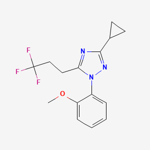 molecular formula C15H16F3N3O B5628796 3-cyclopropyl-1-(2-methoxyphenyl)-5-(3,3,3-trifluoropropyl)-1H-1,2,4-triazole 