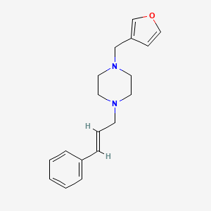 molecular formula C18H22N2O B5628804 1-(3-furylmethyl)-4-(3-phenyl-2-propen-1-yl)piperazine 