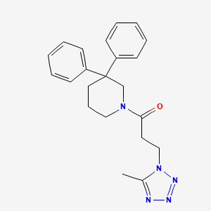 molecular formula C22H25N5O B5628807 1-[3-(5-methyl-1H-tetrazol-1-yl)propanoyl]-3,3-diphenylpiperidine 