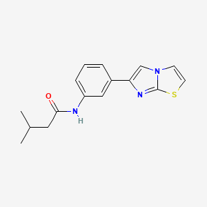 molecular formula C16H17N3OS B5628855 N-(3-imidazo[2,1-b][1,3]thiazol-6-ylphenyl)-3-methylbutanamide 