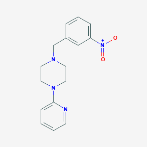 molecular formula C16H18N4O2 B5628876 1-(3-nitrobenzyl)-4-(2-pyridinyl)piperazine 