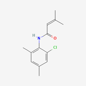 molecular formula C13H16ClNO B5628888 N-(2-chloro-4,6-dimethylphenyl)-3-methyl-2-butenamide 