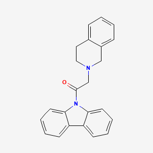 molecular formula C23H20N2O B5628931 9-(3,4-dihydro-2(1H)-isoquinolinylacetyl)-9H-carbazole 