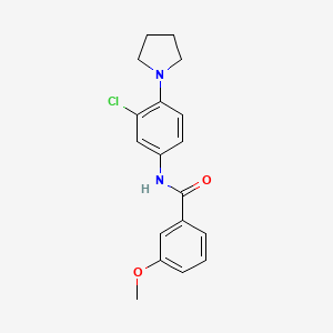 molecular formula C18H19ClN2O2 B5628944 N-[3-chloro-4-(1-pyrrolidinyl)phenyl]-3-methoxybenzamide 