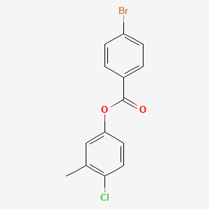 molecular formula C14H10BrClO2 B5628955 4-chloro-3-methylphenyl 4-bromobenzoate 