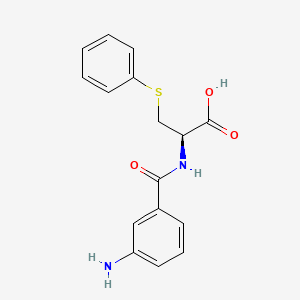 molecular formula C16H16N2O3S B562896 N-(3-Aminobenzoyl)-S-phenyl-L-cysteine CAS No. 1331902-93-2