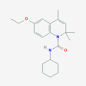 molecular formula C21H30N2O2 B5628972 N-cyclohexyl-6-ethoxy-2,2,4-trimethyl-1(2H)-quinolinecarboxamide 