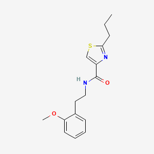 molecular formula C16H20N2O2S B5628984 N-[2-(2-methoxyphenyl)ethyl]-2-propyl-1,3-thiazole-4-carboxamide 