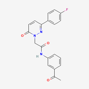 molecular formula C20H16FN3O3 B5628995 N-(3-acetylphenyl)-2-[3-(4-fluorophenyl)-6-oxo-1(6H)-pyridazinyl]acetamide 