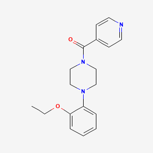 molecular formula C18H21N3O2 B5629003 1-(2-ethoxyphenyl)-4-isonicotinoylpiperazine 