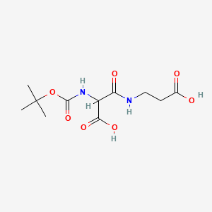 molecular formula C11H18N2O7 B562904 2-(N-Boc-氨基)-3-(2-羧基乙基氨基)-3-氧代丙酸 CAS No. 1076199-16-0