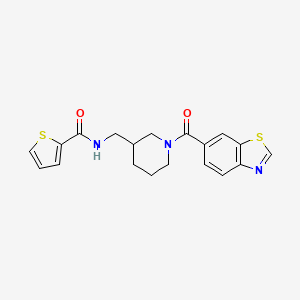 molecular formula C19H19N3O2S2 B5629048 N-{[1-(1,3-benzothiazol-6-ylcarbonyl)piperidin-3-yl]methyl}thiophene-2-carboxamide 