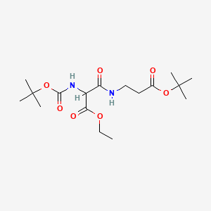 molecular formula C17H30N2O7 B562905 Ethyl 3-(3-tert-Butoxy-3-oxopropylamino)-2-(N-boc-amino)-3-oxopropanoate CAS No. 1076200-11-7