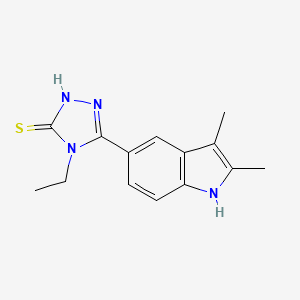 molecular formula C14H16N4S B5629055 5-(2,3-dimethyl-1H-indol-5-yl)-4-ethyl-2,4-dihydro-3H-1,2,4-triazole-3-thione 