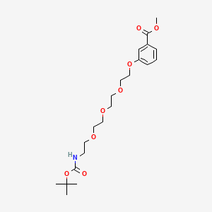 molecular formula C21H33NO8 B562906 3-(11-Boc-amino-3,6,9-trioxaundecanoxy)benzoic Acid Methyl Ester CAS No. 1076199-20-6