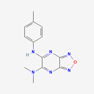 molecular formula C13H14N6O B5629060 N,N-dimethyl-N'-(4-methylphenyl)[1,2,5]oxadiazolo[3,4-b]pyrazine-5,6-diamine 