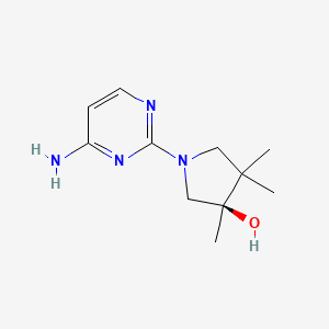 molecular formula C11H18N4O B5629089 (3R)-1-(4-amino-2-pyrimidinyl)-3,4,4-trimethyl-3-pyrrolidinol 