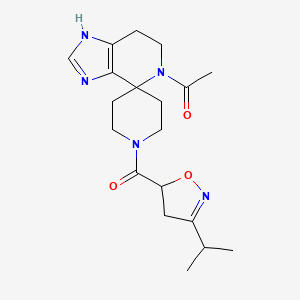 5-acetyl-1'-[(3-isopropyl-4,5-dihydroisoxazol-5-yl)carbonyl]-1,5,6,7-tetrahydrospiro[imidazo[4,5-c]pyridine-4,4'-piperidine]