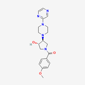 (3S*,4S*)-1-(4-methoxybenzoyl)-4-[4-(2-pyrazinyl)-1-piperazinyl]-3-pyrrolidinol