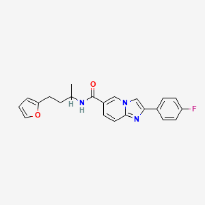 2-(4-fluorophenyl)-N-[3-(2-furyl)-1-methylpropyl]imidazo[1,2-a]pyridine-6-carboxamide