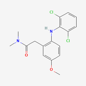 molecular formula C17H18Cl2N2O2 B562918 2-[2-(2,6-dichloroanilino)-5-methoxyphenyl]-N,N-dimethylacetamide CAS No. 698357-92-5