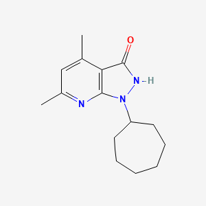 1-cycloheptyl-4,6-dimethyl-1H-pyrazolo[3,4-b]pyridin-3-ol