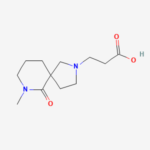 molecular formula C12H20N2O3 B5629203 3-(7-methyl-6-oxo-2,7-diazaspiro[4.5]dec-2-yl)propanoic acid 