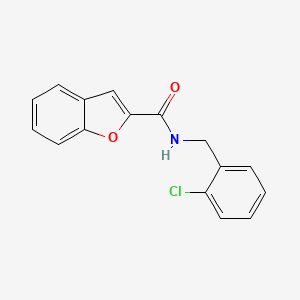 molecular formula C16H12ClNO2 B5629211 N-(2-chlorobenzyl)-1-benzofuran-2-carboxamide 