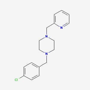 molecular formula C17H20ClN3 B5629215 1-(4-chlorobenzyl)-4-(2-pyridinylmethyl)piperazine 