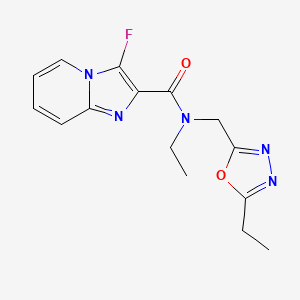 N-ethyl-N-[(5-ethyl-1,3,4-oxadiazol-2-yl)methyl]-3-fluoroimidazo[1,2-a]pyridine-2-carboxamide