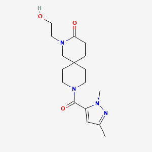 9-[(1,3-dimethyl-1H-pyrazol-5-yl)carbonyl]-2-(2-hydroxyethyl)-2,9-diazaspiro[5.5]undecan-3-one