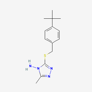 molecular formula C14H20N4S B5629241 3-[(4-tert-butylbenzyl)thio]-5-methyl-4H-1,2,4-triazol-4-amine 