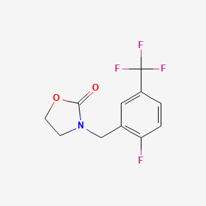 3-[2-fluoro-5-(trifluoromethyl)benzyl]-1,3-oxazolidin-2-one