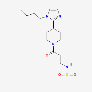 N-{3-[4-(1-butyl-1H-imidazol-2-yl)-1-piperidinyl]-3-oxopropyl}methanesulfonamide