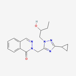 molecular formula C18H21N5O2 B5629261 2-{[3-cyclopropyl-1-(2-hydroxybutyl)-1H-1,2,4-triazol-5-yl]methyl}phthalazin-1(2H)-one 