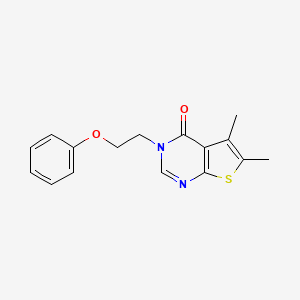 molecular formula C16H16N2O2S B5629276 5,6-dimethyl-3-(2-phenoxyethyl)thieno[2,3-d]pyrimidin-4(3H)-one 