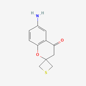 molecular formula C11H11NO2S B562928 6-Aminospiro[chromane-2,3'-thietan]-4-one CAS No. 1823873-30-8
