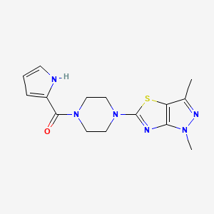 1,3-dimethyl-5-[4-(1H-pyrrol-2-ylcarbonyl)piperazin-1-yl]-1H-pyrazolo[3,4-d][1,3]thiazole
