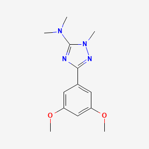 molecular formula C13H18N4O2 B5629348 3-(3,5-dimethoxyphenyl)-N,N,1-trimethyl-1H-1,2,4-triazol-5-amine 