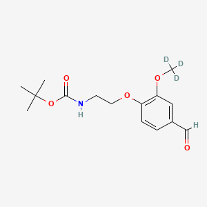molecular formula C15H21NO5 B562939 N-tert-Boc-2-(4-formyl-2-methoxyphenoxy)ethylamine-d3 CAS No. 1189481-50-2