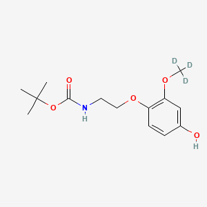 molecular formula C14H21NO5 B562940 N-tert-Boc-2-(4-hydroxy-2-methoxyphenoxy)ethylamine-d3 CAS No. 1189659-07-1