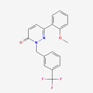 molecular formula C19H15F3N2O2 B5629406 6-(2-methoxyphenyl)-2-[3-(trifluoromethyl)benzyl]-3(2H)-pyridazinone 